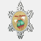 Merry kerst Gingerbrood Angel Ornament (Rechts)