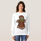 Merry kerst Gingerbrood Cookie Ugly Sweater (Voorkant volledig)