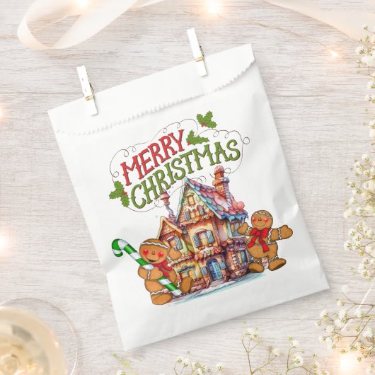 Merry kerst Gingerbrood House Bedankzakje (Geknipt)
