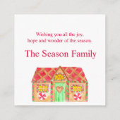 Merry kerst Gingerbrood house Informatiekaartje (Achterkant)