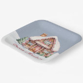 Merry kerst Gingerbrood House Papieren Bordje (Gebogen)