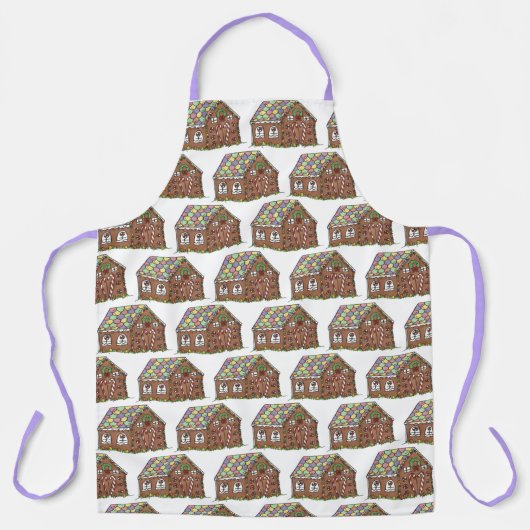 Merry kerst Gingerbrood House Prettige feestdagen Schort (Voorkant)