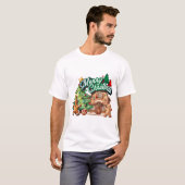 Merry kerst Gingerbrood House T-shirt (Voorkant volledig)