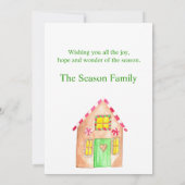 Merry kerst Gingerbrood Kaart (Achterkant)