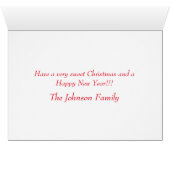 Merry kerst Gingerbrood Man (Binenzijde Horizontaal (Onderkant))