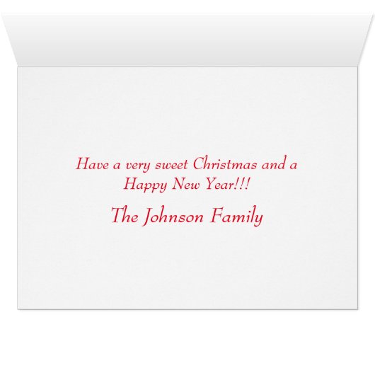 Merry kerst Gingerbrood Man (Binenzijde Horizontaal (Onderkant))