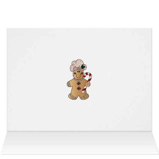 Merry kerst Gingerbrood Man (Binnen Horizontaal (Boven))