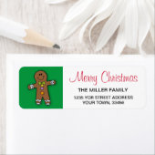 Merry kerst Gingerbrood Man Etiket (Insitu)