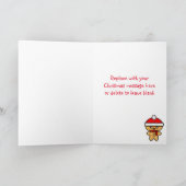 Merry kerst Gingerbrood Man Feestdagen Kaart (Binnen)