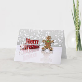 Merry kerst Gingerbrood Man Feestdagen Kaart