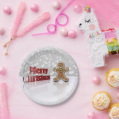 Merry kerst Gingerbrood Man Papieren Bordje (Feest)