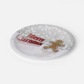 Merry kerst Gingerbrood Man Papieren Bordje (Gekanteld)