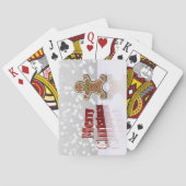 Merry kerst Gingerbrood Man Pokerkaarten (Achterkant)