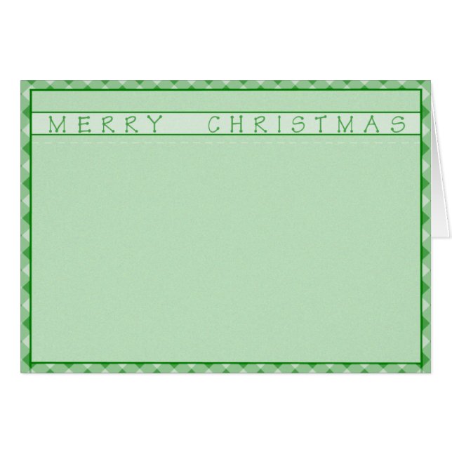 Merry kerst Gingham (Voorkant Horizontaal)