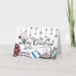 Merry kerst Glitter Feestdagen Kaart