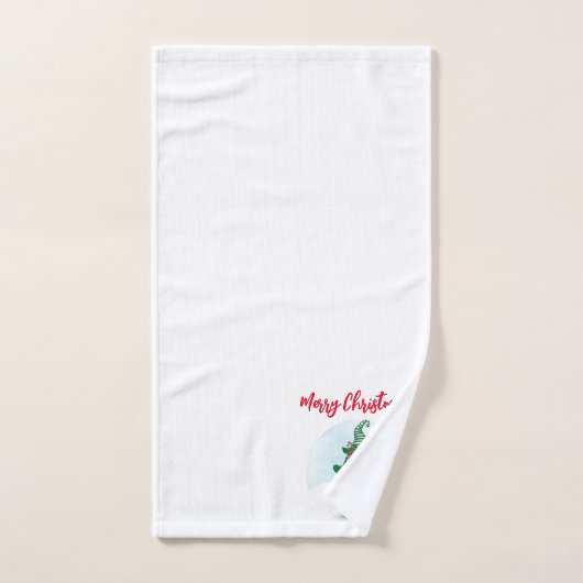Merry kerst gnome bad handdoek (Handdoek)