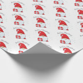 Merry kerst gnome cadeaupapier (Hoek)