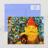 Merry kerst gnome feestdagenkaart (Voorkant / Achterkant)