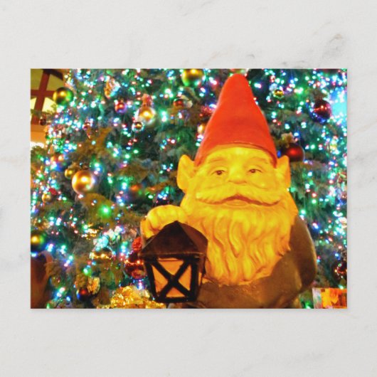 Merry kerst gnome feestdagenkaart (Voorkant)