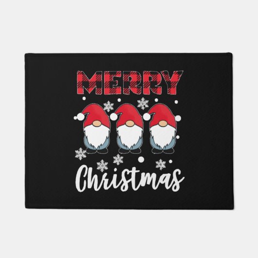 Merry kerst Gnome Gnomes Gnomes Deurmat (Voorkant)