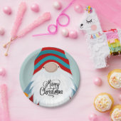 Merry kerst gnome papieren bordje (Feest)