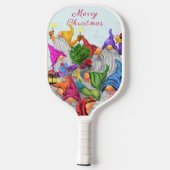 Merry kerst Gnome Party Pickleball Paddle (Achterkant)
