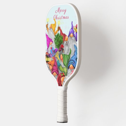 Merry kerst Gnome Party Pickleball Paddle (Links)