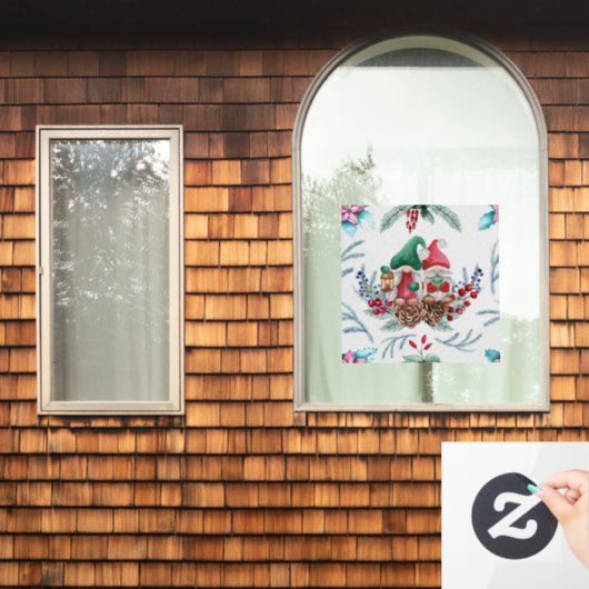 Merry kerst gnome raamsticker (Huis Raam)