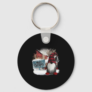 Merry kerst gnome sleutelhanger