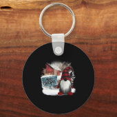 Merry kerst gnome sleutelhanger (Voorkant)