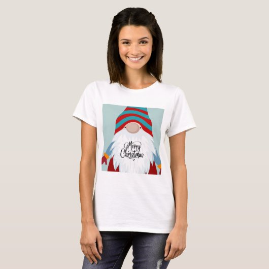 Merry kerst gnome t-shirt (Voorkant volledig)