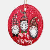 Merry kerst Gnomes Buffalo Pset Gnome Keramisch Ornament (Links)