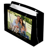 Merry kerst Gold Foil Holly Garland Large Cadeautasje (Achterkant Gekanteld)