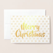 Merry kerst Gold Folie Kaarten (Voorkant met envelop)