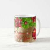 Merry kerst Gold Koffiemok (Voorkant rechts)