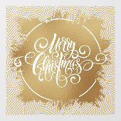 Merry kerst Gold Raamsticker (Vel)