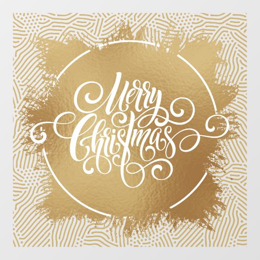 Merry kerst Gold Raamsticker (Vel)