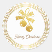 Merry kerst Gold Ronde Sticker (Voorkant)