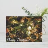 Merry kerst Golden Butterfly Kaart (Staand voorkant)