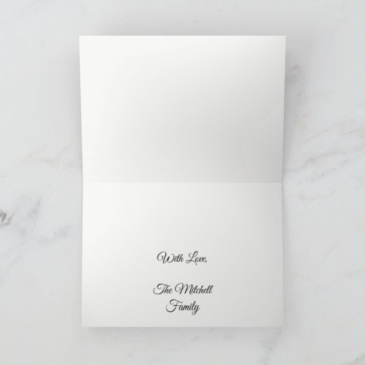 Merry kerst Golden Glitter Typografie Red Gold Feestdagen Kaart (Binnen)