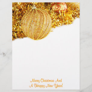 Merry kerst Golden Letterhead