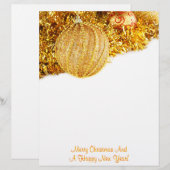 Merry kerst Golden Letterhead (Voorkant / Achterkant)