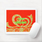 Merry kerst Golden Red Snow flex Muismat (Met muis)