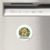 Merry kerst Golden Retriever Magneet (Insitu (Vaatwasser))