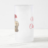 Merry kerst Golden Retriever Matglas Bierpul (Center)