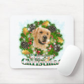 Merry kerst Golden Retriever Muismat (Met muis)