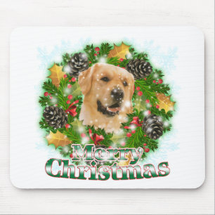 Merry kerst Golden Retriever Muismat