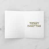 Merry kerst Golden Typografie Kandles Lichten Feestdagen Kaart (Binnen)
