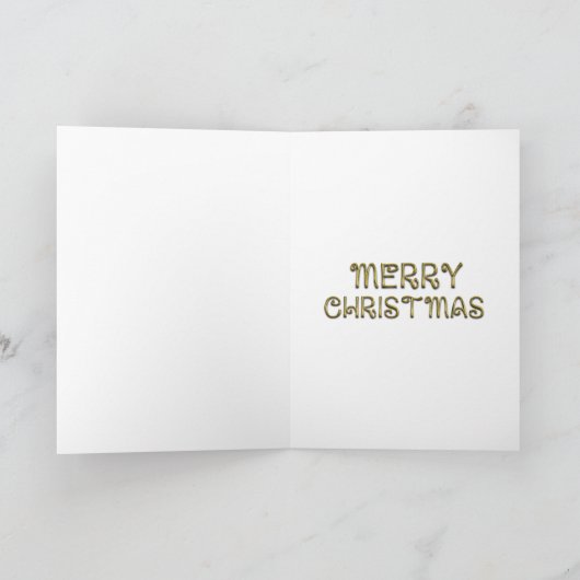 Merry kerst Golden Typografie Kandles Lichten Feestdagen Kaart (Binnen)