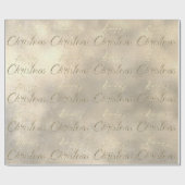 Merry kerst Goud Sepia Burlap Cottage Cadeaupapier (Vlak)